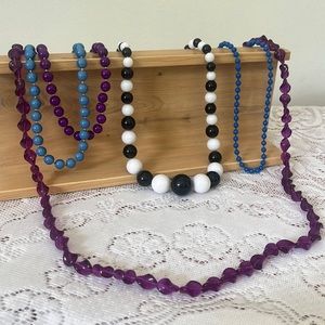 Dark Side Vintage Beaded Necklaces